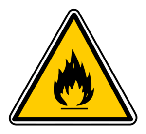 simbol bahan kimia mudah terbakar
